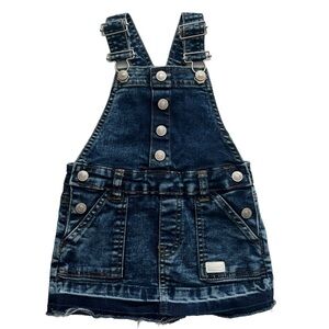 7 For All Mankind Infant Girls Denim Overall Dress Size 12M